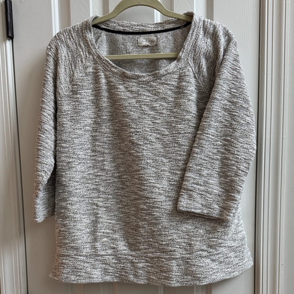 Lou & Grey Textured Knit Sweater, 3/4 sleeve